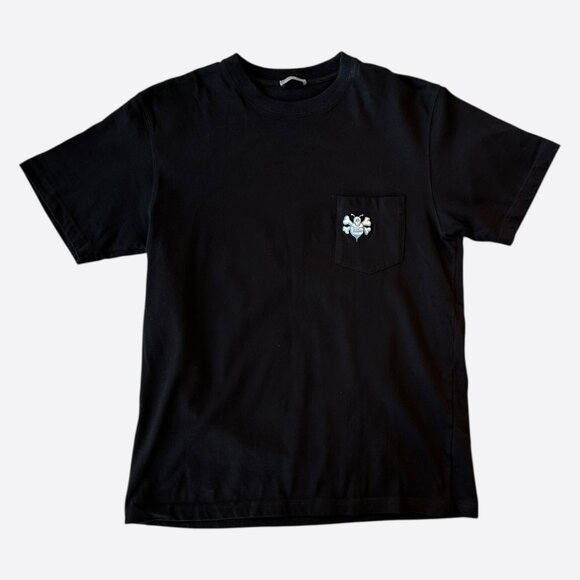 Dior Shawn Stussy Black Embroidered Bee T-Shirt - Picture 1 of 6